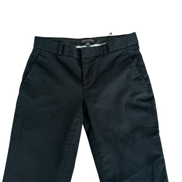 BANANA REPUBLIC BLACK AVERY STRAIGHT ANKLE COTTON PANT SIZE 00 - Picture 3 of 8